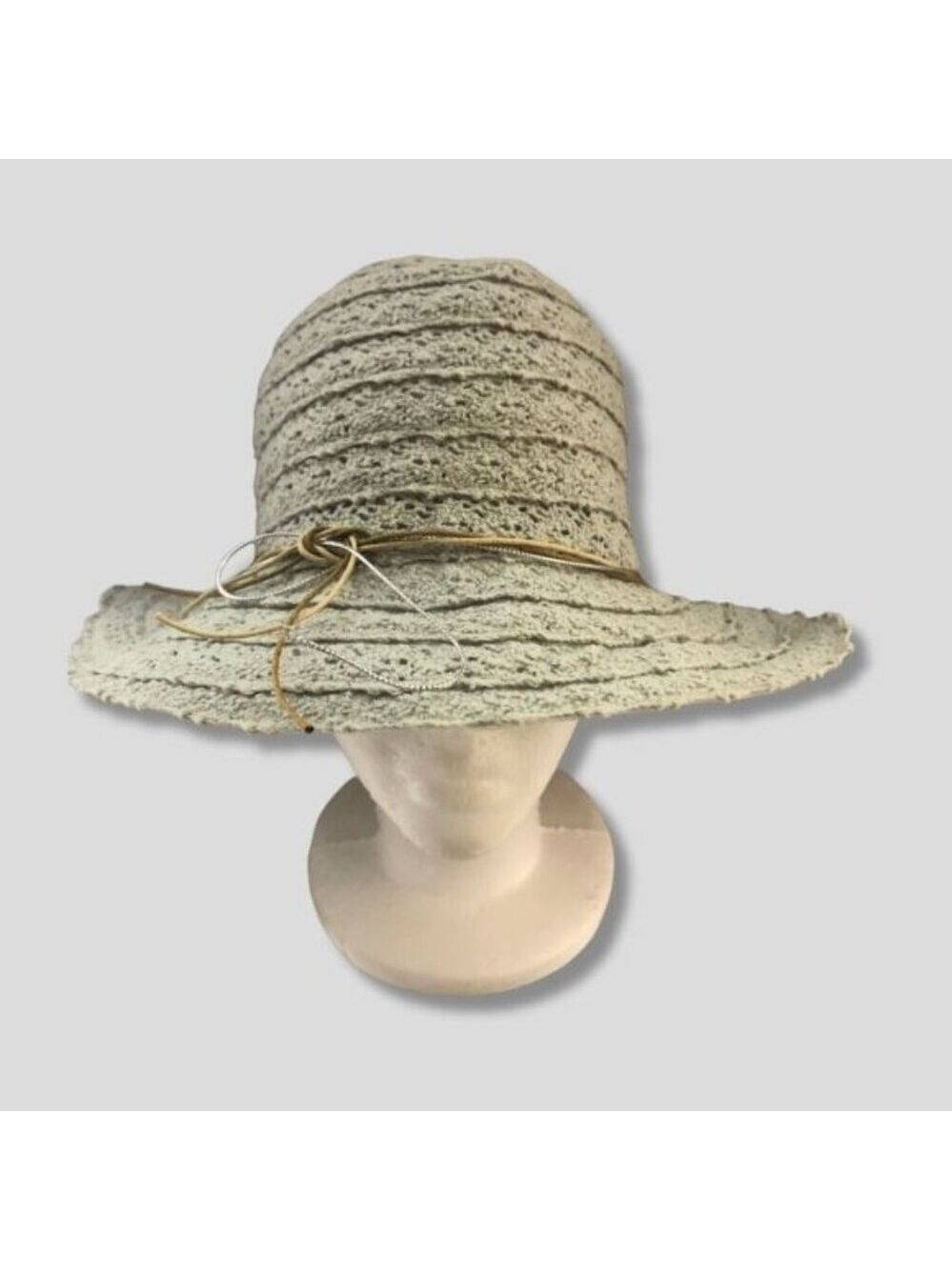 Crocheted summer sun hat aqua cotton resort coquette boho coastal cowgirl cruise